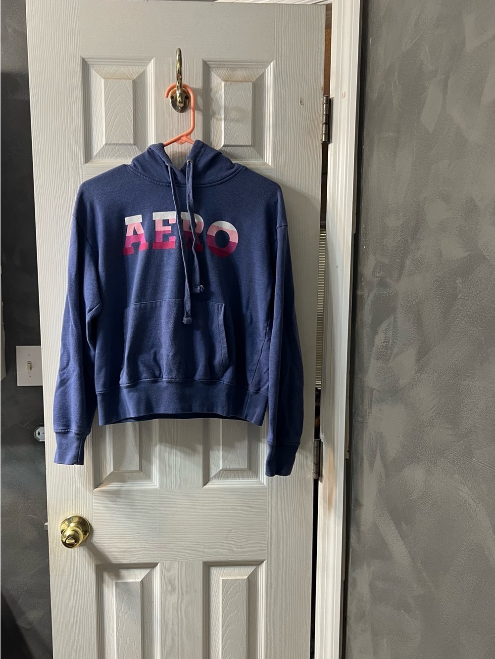 Y2K Aeropostale Blue AERO Logo Hoodie Women’s Large
